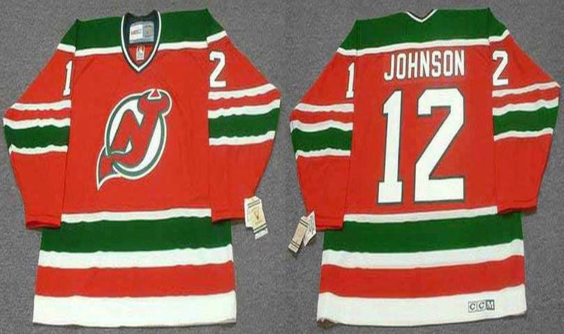 2019 Men New Jersey Devils #12 Johnson red CCM NHL jerseys->new jersey devils->NHL Jersey
